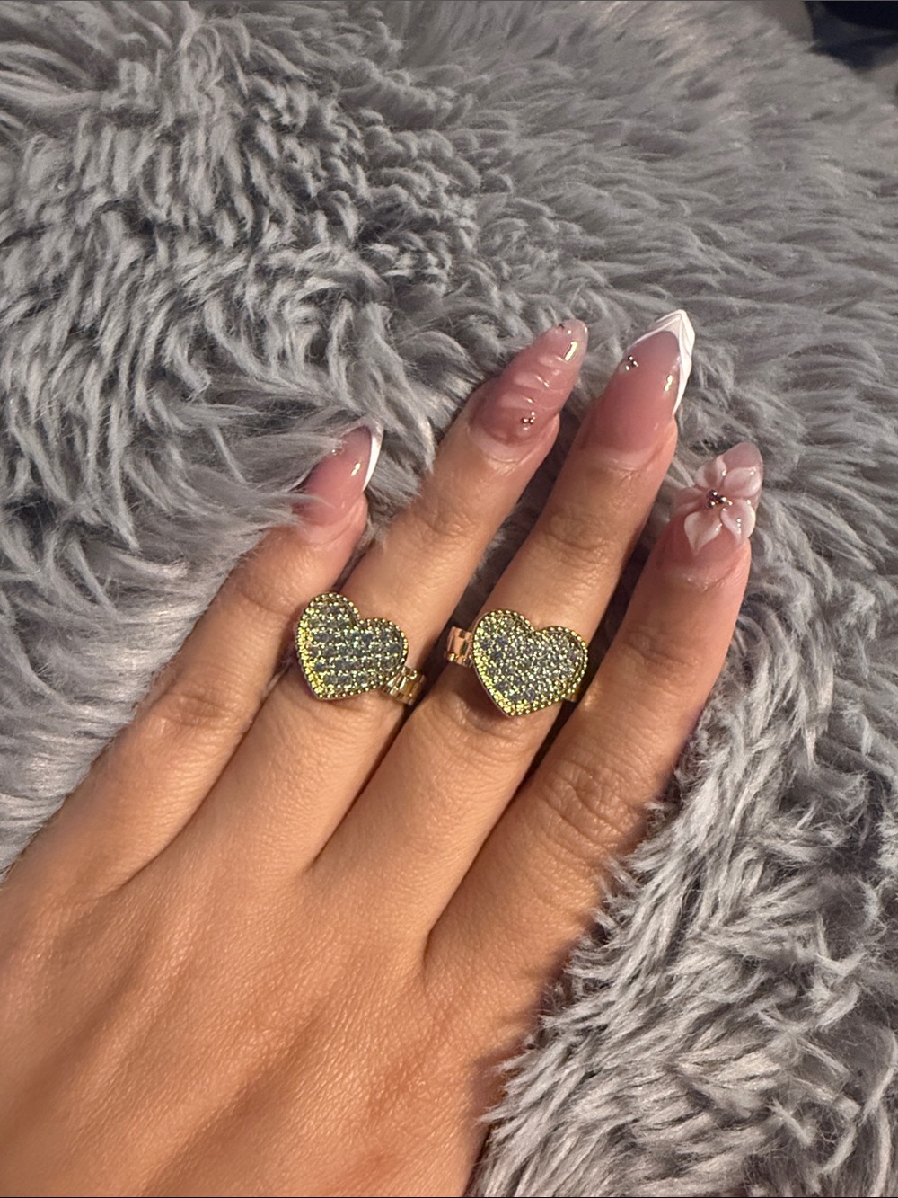 New women’s gold plated heart ring